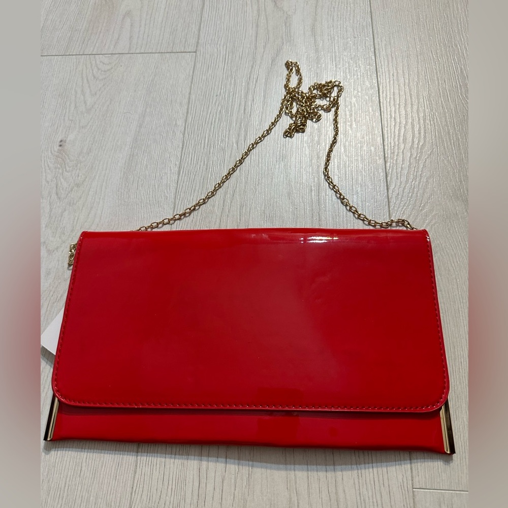 New red and gold purse